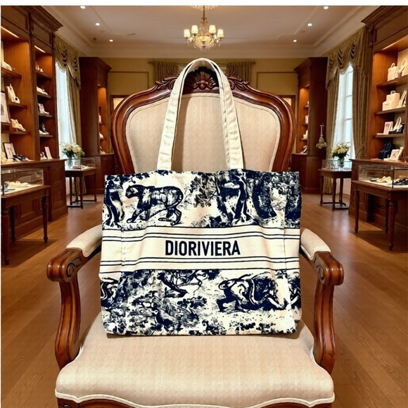 Christian Dior Dior Riviera Limited Edition 2024 Canvas Tote Beach Bag - Picture 4 of 4